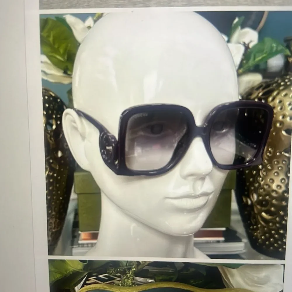 New Gucci Dark Purple Square Glasses